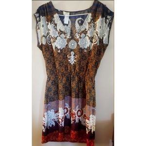 Tunic boho print dress